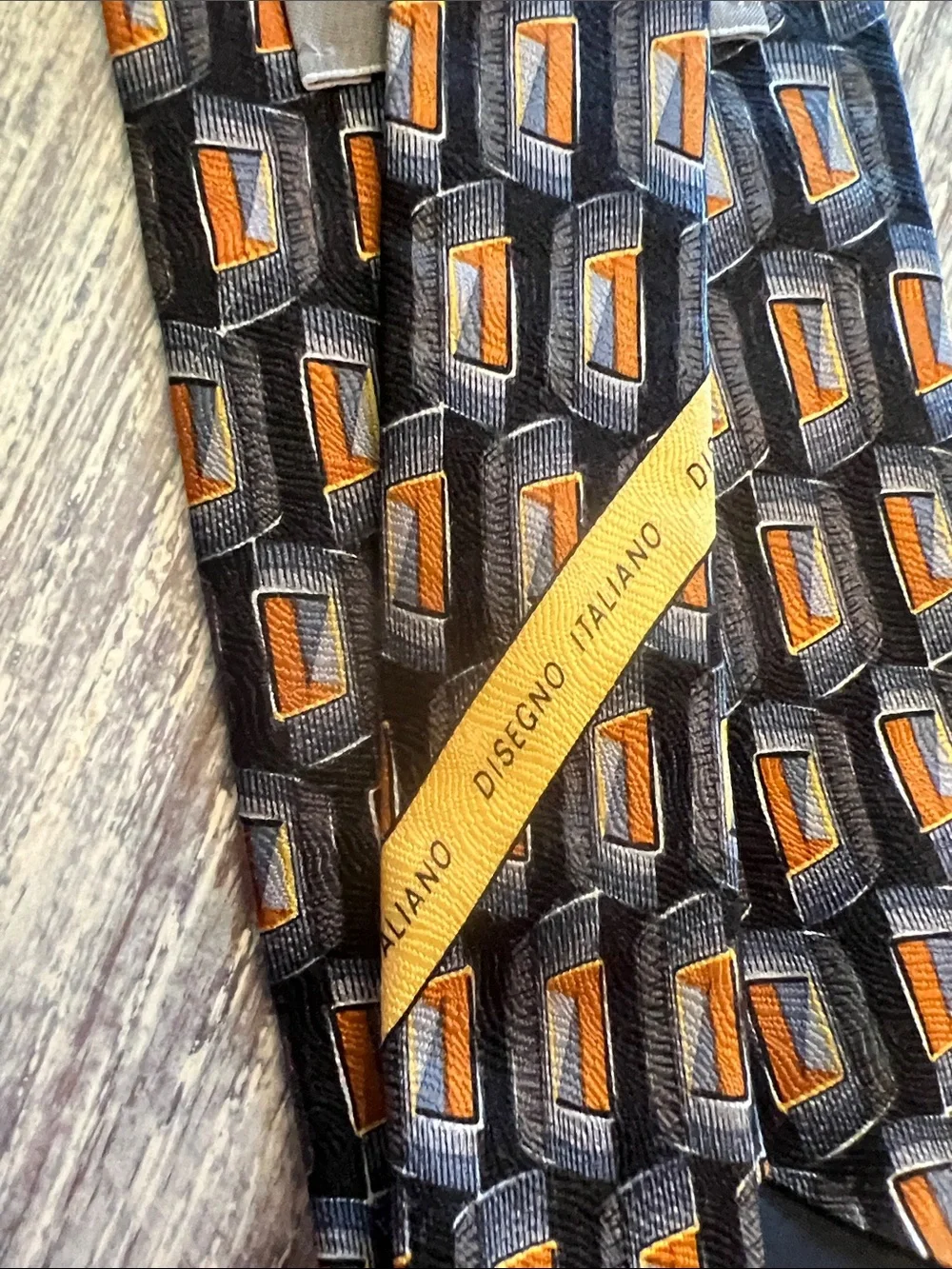 Set of 4 Assorted Men’s Patterned Silk & Polyester Ties - Brown, Gold & Black